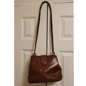 Gold Coast Collection Brown Leather Bag - Excellent Condition